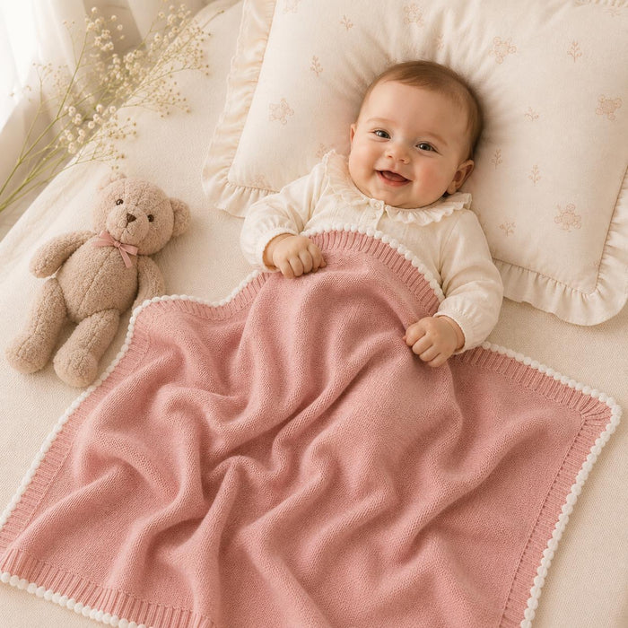Blanket Rosa - bebé con manta