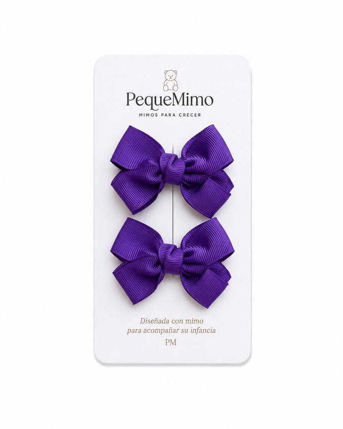 Moño Grosgrain Mini Morado