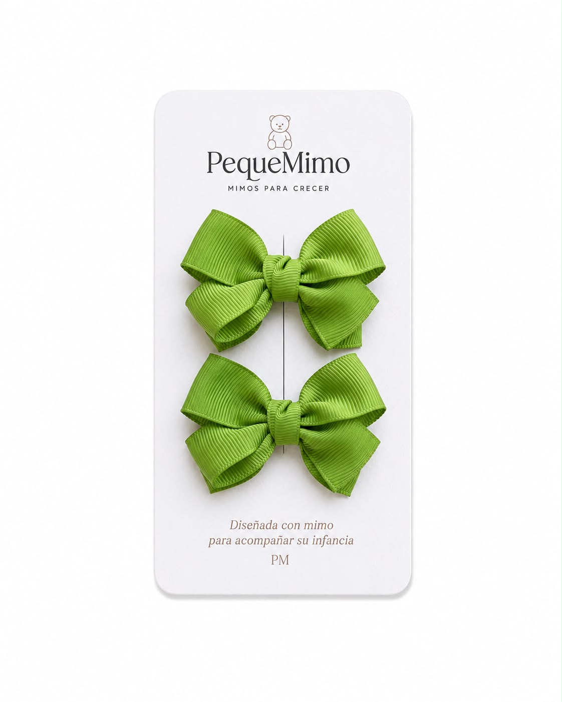 Moño Grosgrain Mini Verde Limón