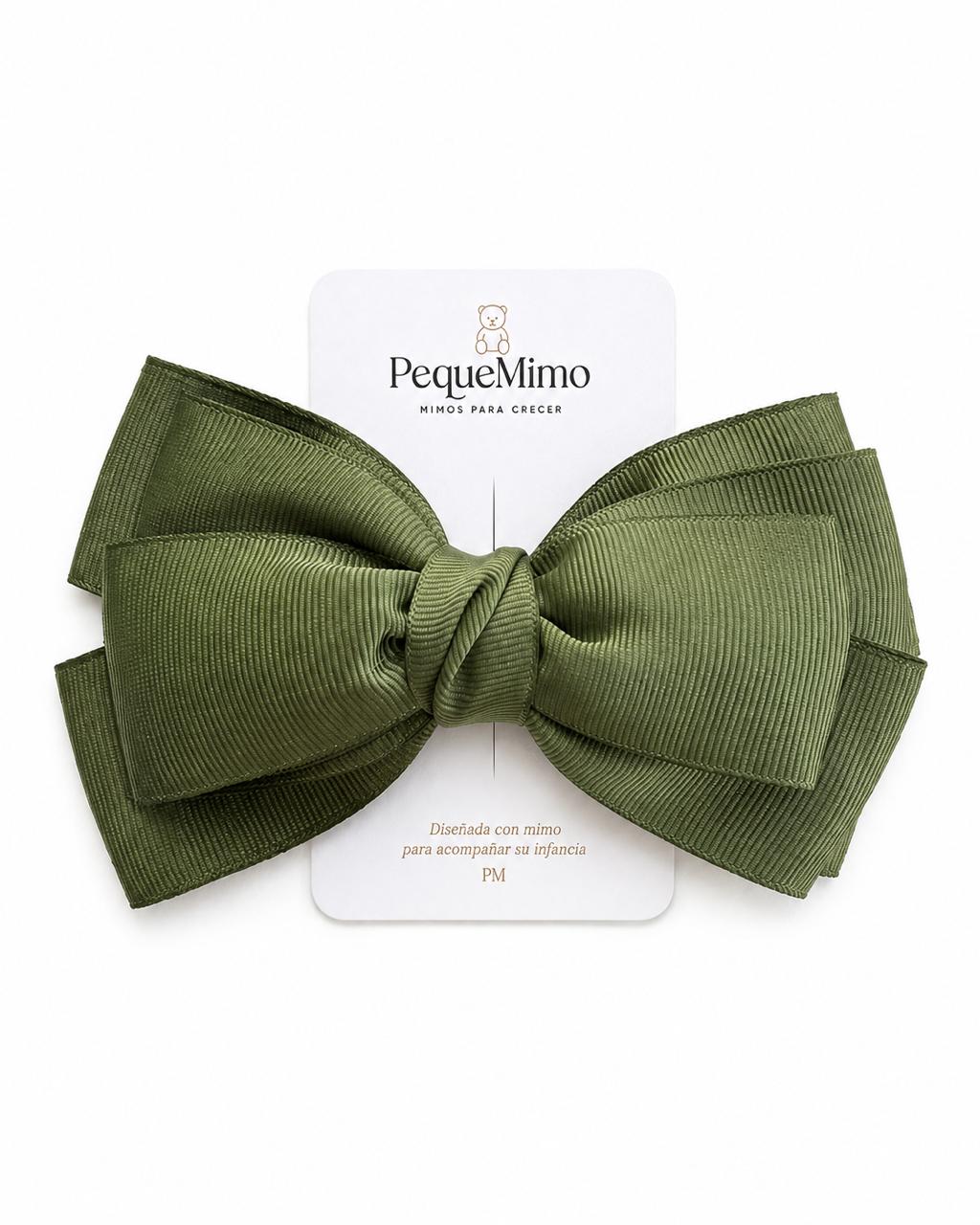 Moño Grosgrain Verde Olivo