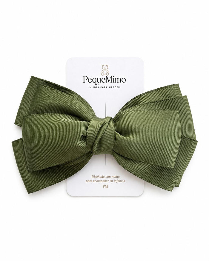 Moño Grosgrain Verde Olivo