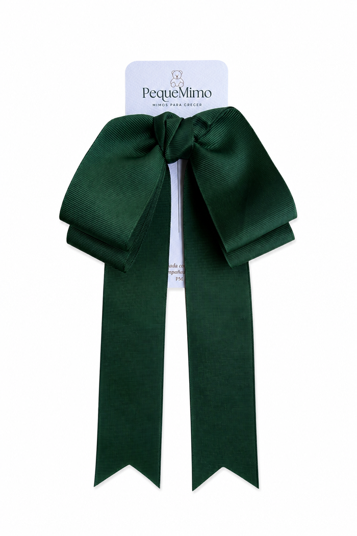 Moño Grosgrain color verde oscuro